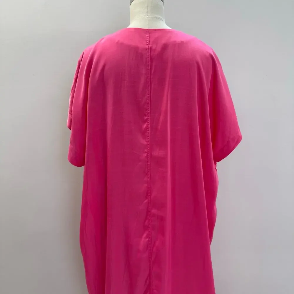 H&M Hot Pink Kaftan Oversized Dress💚 - Picture 9 of 10